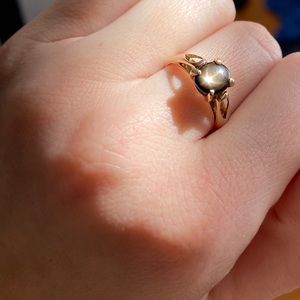 Vintage black star sapphire ring